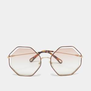 Chloe Gold/Pink Gradient CE132S Poppy Octagonal Sunglasses