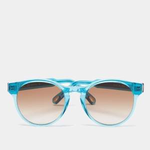 Chloe Light Blue Acetate Gradient Round Sunglasses