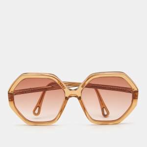 Chloe Orange/Pink Gradient CH0008S Esther Hexagonal Sunglasses