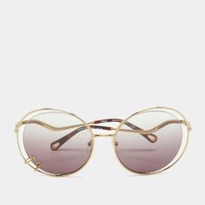 Chloe Brown/Gold Gradient CE153S Round Sunglasses