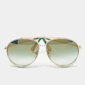 Chloe Green/Gold Gradient CE144S Romie Aviator Sunglasses