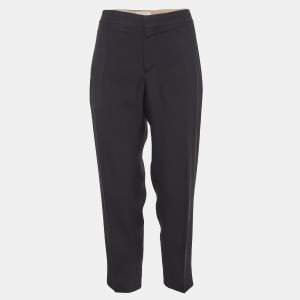 Chloe Black Gabardine Trousers L 
