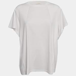 Chloe White Cotton Jersey Loose Fit T-Shirt M