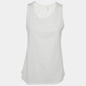 Chloe White Cotton Tank Top L