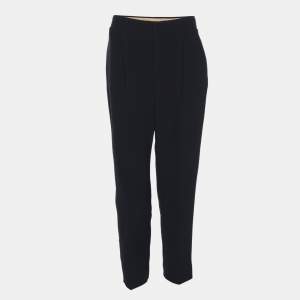 Pre Owned Chloe Deep Navy Crepe Trousers M