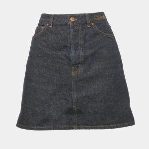 Chloe Navy Blue Denim Mini Skirt S Waist 26"