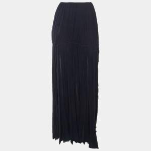 مملوكة مسبقًا Chloe Navy Blue Silk Chiffon Maxi Skirt S