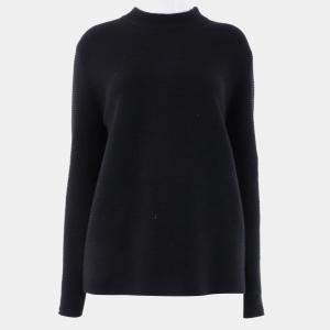 Pre Owned Chloé Black Wool Long-Sleeved Knit Size S