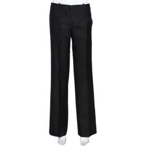 Chloe Black Silk & Wool Tailored Trousers M