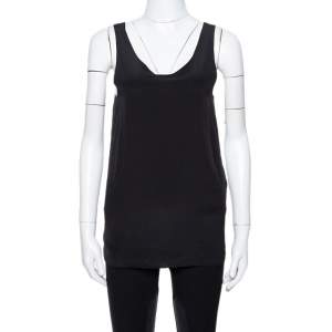 Pre Owned Chloe Black Silk Sleeveless Tank Top S