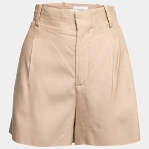 Chloe Beige Crepe Shorts L