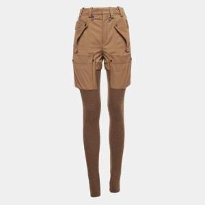 Pre Owned Chloe Brown Pocket Detail Knit Trousers S