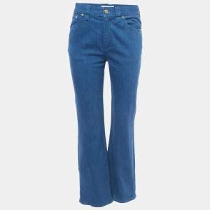 Chloe Blue Denim High Rise Wide Leg Jeans M Waist 27"