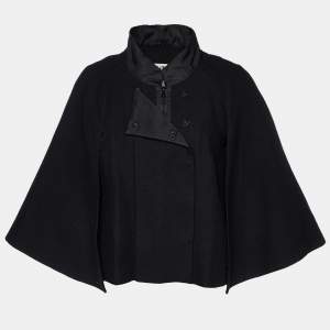 Chloe Black Wool Blend Cape Jacket M