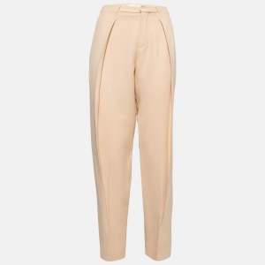 Chloe Light Beige Crepe Trousers M