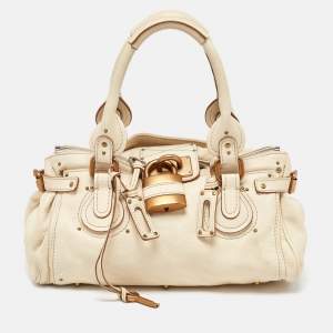 Chloe Cream Leather Medium Paddington Satchel