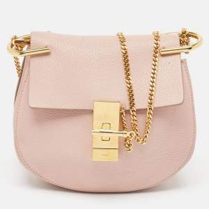 Chloe Pink Leather Drew Shoulder Bag