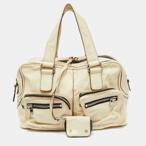 Chloe Cream Leather Betty Zip Satchel