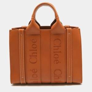 Chloe Brown Leather Small Woody Tote