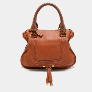 Chloe Brown Leather Medium Marcie Shoulder Bag