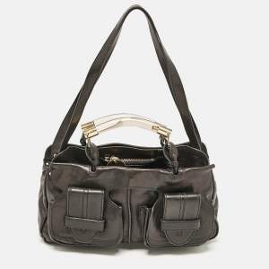 Chloe Black Leather Medium Saskia Satchel