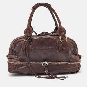 Chloe Dark Brown Leather Medium Paddington Satchel