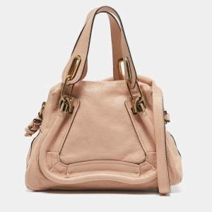 Chloe Light Peach Leather Small Paraty Bag