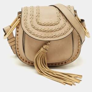 Chloe Beige Leather Mini Hudson Shoulder Bag