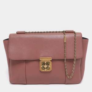 Chloe Old Rose Leather Large Elsie Shoulder Bag