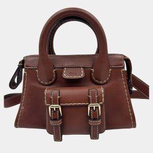 Pre Owned Chole edith brown mini top handle bag