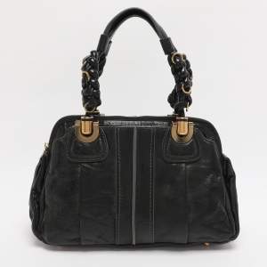 Pre Owned Chloe Black Leather Heloise Satchel