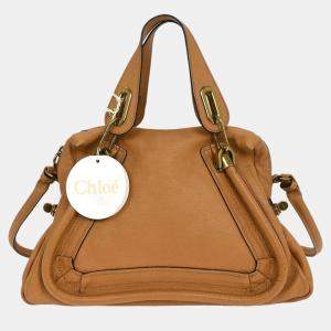 Pre Owned Chloe Brown Leather Parary 2way Handbag