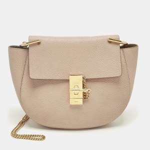 Pre Owned Chloe Pink Leather Medium Drew Shoulder Bag