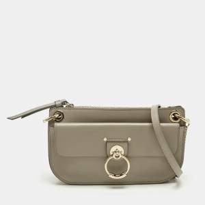 Pre Owned Chloe Beige Leather Tess Crossbody Bag