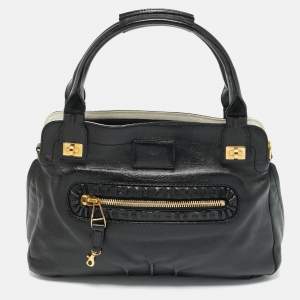 Pre Owned Chloe Black Leather Margaret Shoulder Bag