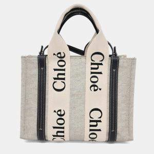 Pre Owned حقيبة كلوي وودي قماش بني صغيرة