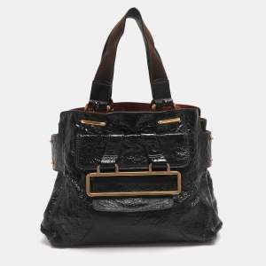 Pre Owned Chloe Black Patent Leather Tote