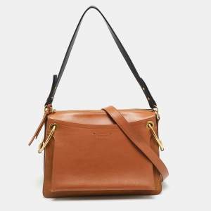 Pre Owned Chloe Roy Brown/Black Leather Shoulder Bag