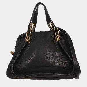 Pre Owned Chloe Black Paraty 2way Handbag