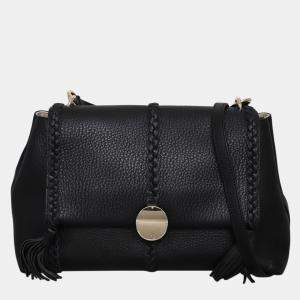 Pre Owned Chloe Black Leather Penelope Shoulder Bag