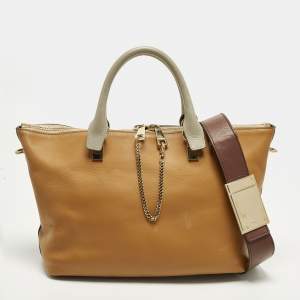 Pre Owned Chloe Baylee Medium Tricolor Leather Tote