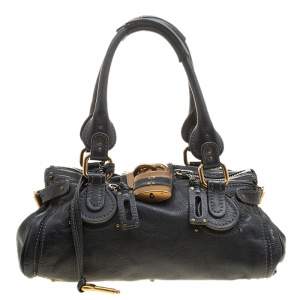 Pre Owned Chloe Black Leather Medium Paddington Satchel