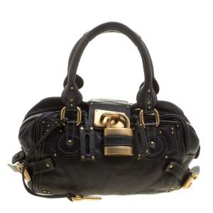 Pre Owned Chloe Black Leather Medium Paddington Satchel