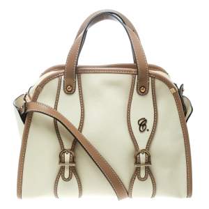 Pre Owned Chloe Beige/Brown Leather Susan Top Handle Bag