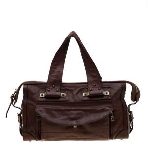Pre Owned Chloe Dark Brown Leather Tracey Satchel