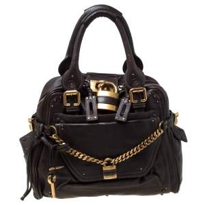 Pre Owned Chloe Dark Brown Leather Paddington Capsule Satchel