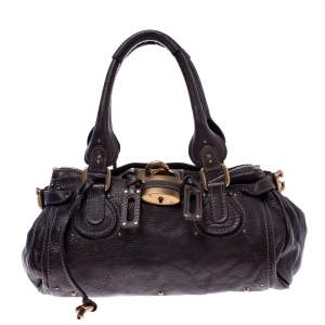 Pre Owned Chloe Chocolate Brown Leather Medium Paddington Satchel