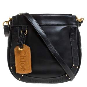 Pre Owned Chloe Black Leather Eden Crossbody Bag