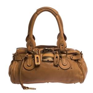 Pre Owned Chloe Tan Leather Medium Paddington Satchel