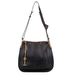 Pre Owned Chloe Black Leather Hayley Bag